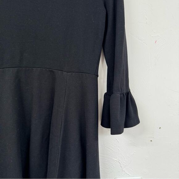 Kate Spade Broome Street Black Bell Sleeve Ponte Mini Dress Womens S Whimsigoth - Picture 9 of 11